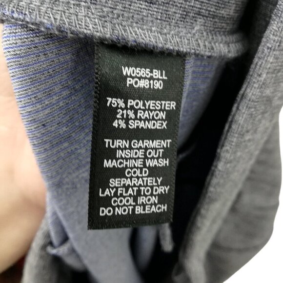 Betabrand Classic Pull On Dress Bootcut Yoga Pants Size XL Gray Blue Stretch - Picture 8 of 8